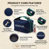 Deep Blue Foldable Canvas Makeup Bag – view 3