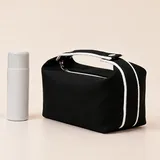 Black Canvas Makeup Bag with Soft Handle – view 1