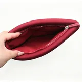 Burgundy Padded Neoprene Makeup Bag – view 2