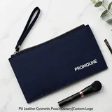Blue PU Makeup Bag with Wrist Strap – view 1