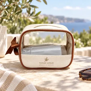 Clear PVC Toiletry Bag with Window Zipper